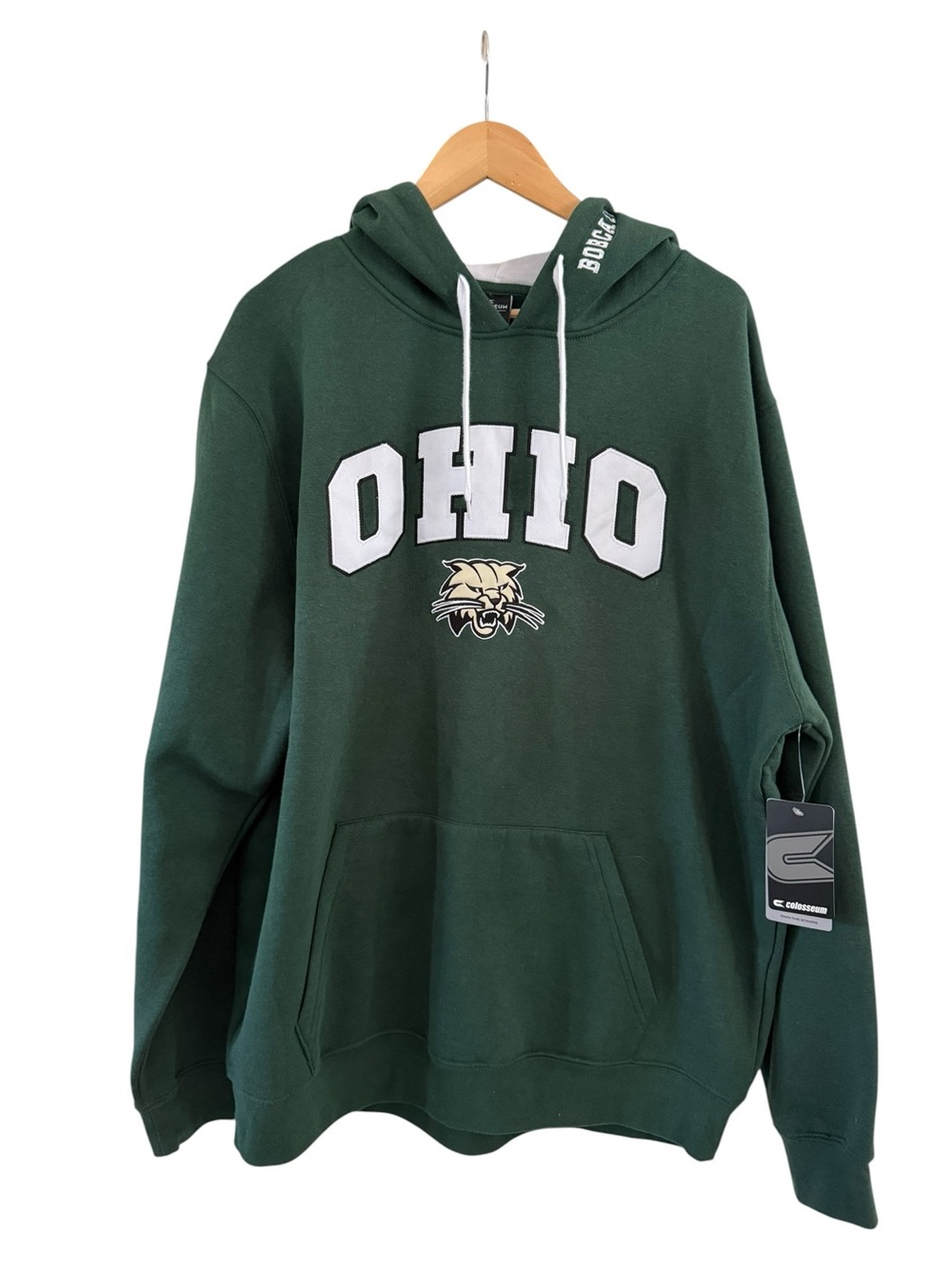 Ohio University Hoodie Sweatshirt Bobcats Green NEW Size XL OU Green Bobcats NWT